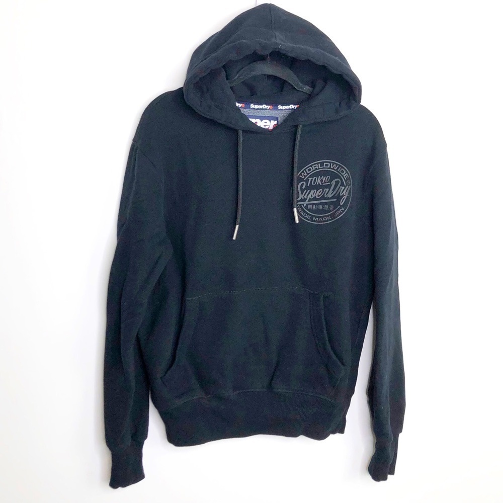 SUPERDry black hooded sweatshirt